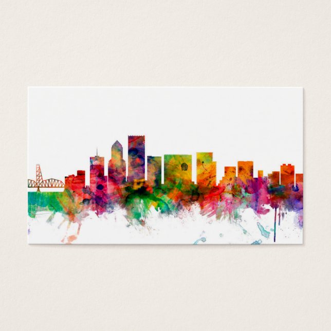 Cartes De Visite Portland Oregon Skyline (Devant)