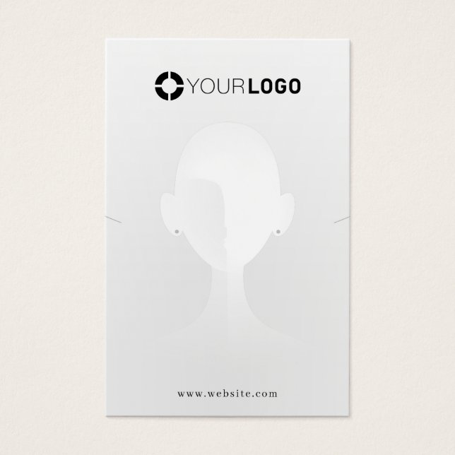 Cartes De Visite Portrait cool unique logo personnalisé écran d'ore (Devant)