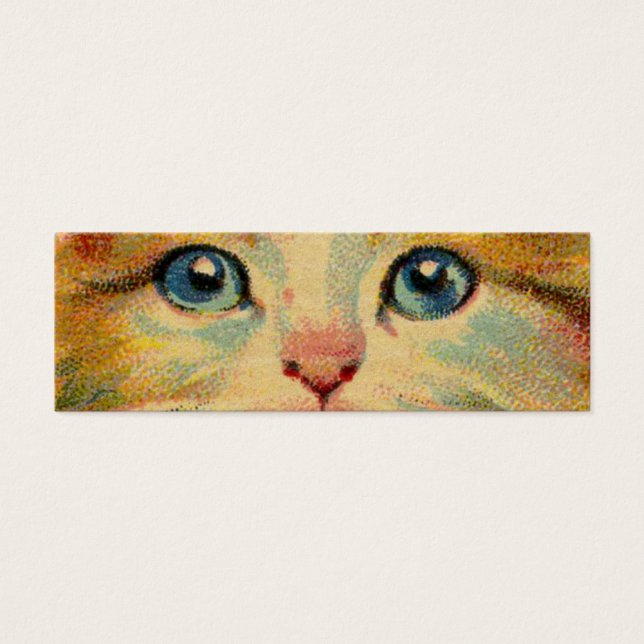 Cartes De Visite Portrait de chat vintage (Devant)