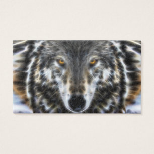 Cartes De Visite Portrait inspiré de loup de région boisée