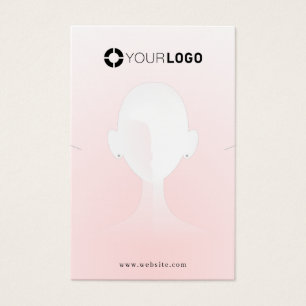 Cartes De Visite Portrait unique rose logo personnalisé écran d'ore