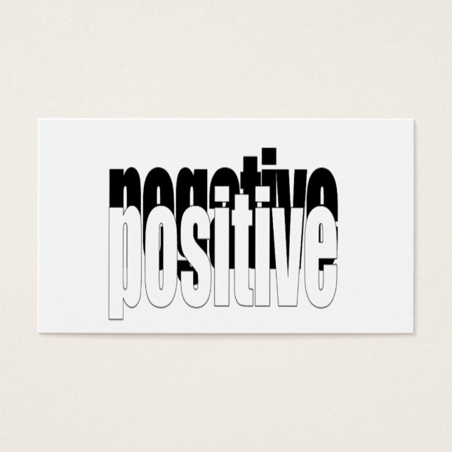 Cartes De Visite Positif Et Négatif (Devant)