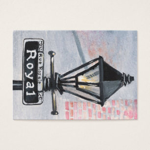 Cartes De Visite Poste d'ampoule de rue Royal