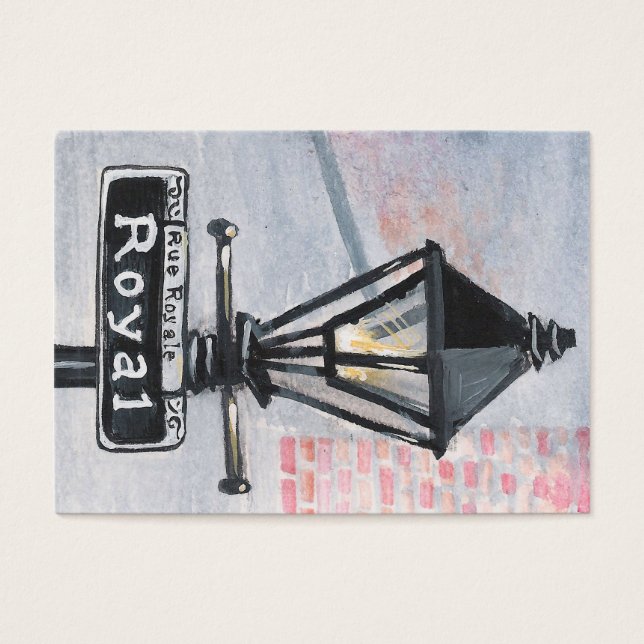 Cartes De Visite Poste d'ampoule de rue Royal (Devant)