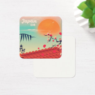 Cartes De Visite Poster de voyage du paysage japonais