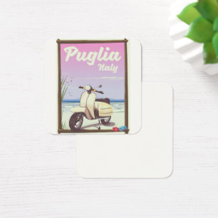 Cartes De Visite Poster de Voyage Puglia Italie.