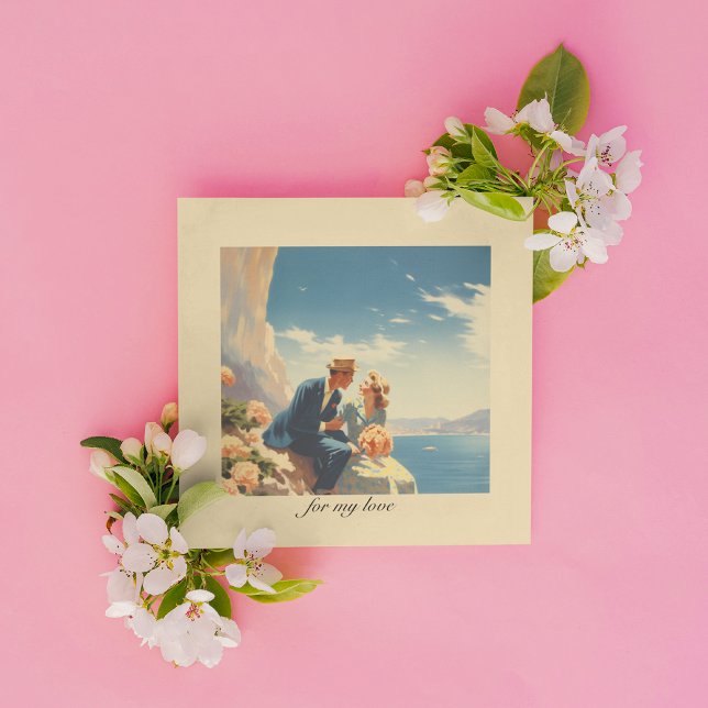 Cartes De Visite Poster Vintage voyage, Valentine personnalisable (Créateur téléchargé)