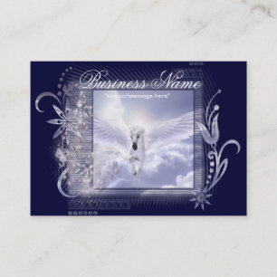 Cartes de visite potelés de licorne de vol