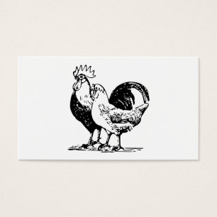 Cartes De Visite Poule et coq