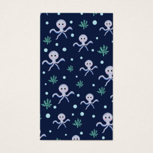 Cartes De Visite Poulpe sous la mer motif pour enfants