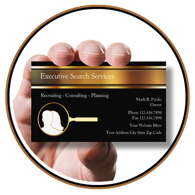 Cartes de visite pour agence de placement de cadre (Créateur téléchargé)