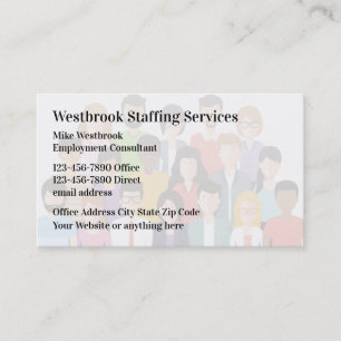 Cartes de visite pour agence de staffing et d'empl