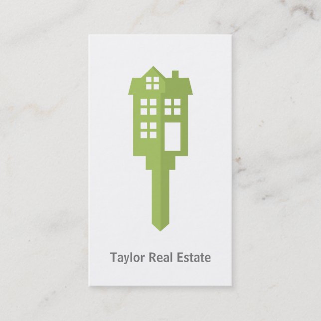 Cartes de visite pour agence immobilière avec logo (Devant)