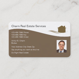 Cartes de visite pour agence immobilière réaliste