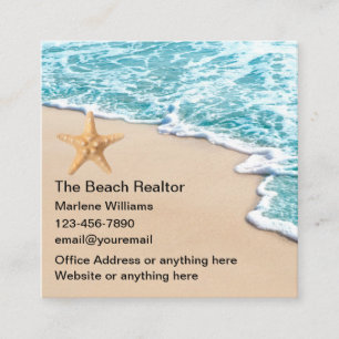 Cartes de visite pour agent immobilier de plage su