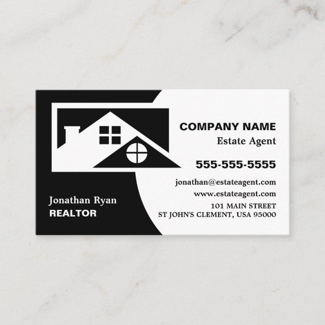 Cartes de visite pour agent immobilier et agence i (Devant)