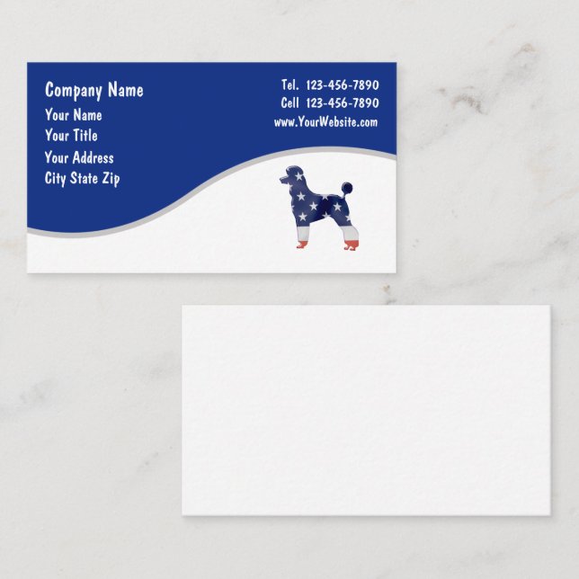 Cartes de visite pour animaux de compagnie (Devant / Derrière)
