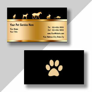Cartes de visite pour animaux de luxe