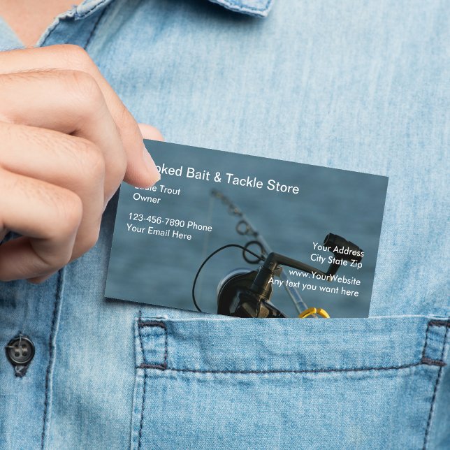 Cartes de visite pour appât et matériel de pêche (Créateur téléchargé)