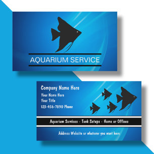 Cartes de visite pour aquarium marin