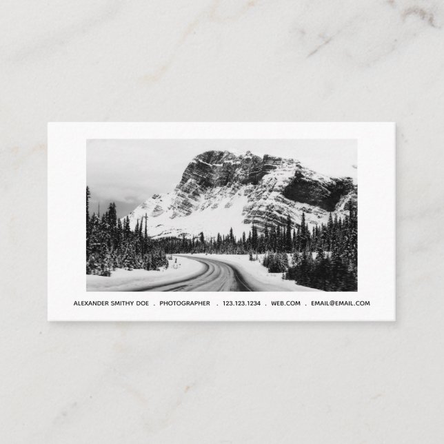 Cartes de visite pour artistes - Filtre noir et bl (Devant)