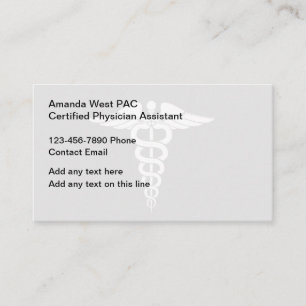 Cartes de visite pour assistant de médecin certifi
