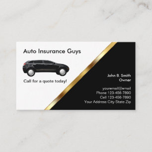 Cartes de visite pour assurance automobile