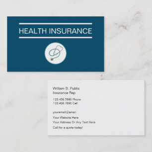 Cartes de visite pour assurance-vie Simple