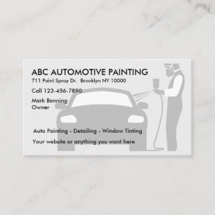 Cartes de visite pour atelier de peinture automobi