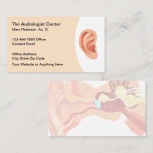 Cartes de visite pour audiologiste et otolaryngolo