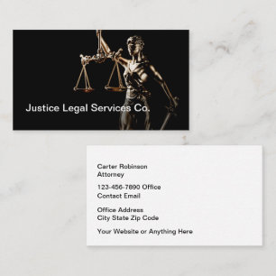 Cartes de visite pour avocat en justice pénale