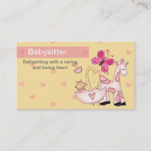 Cartes de visite pour babysitting