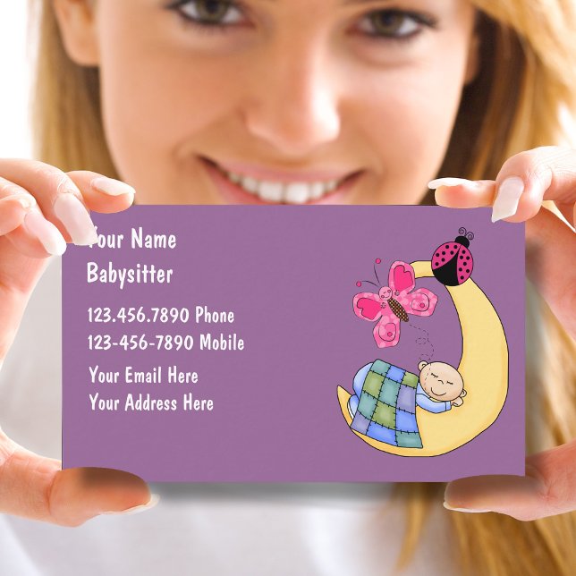 Cartes de visite pour babysitting (Créateur téléchargé)