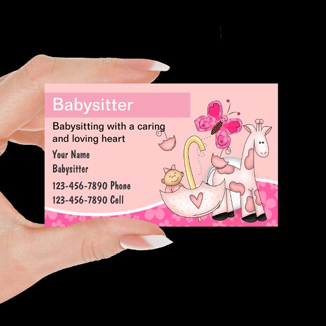 Cartes de visite pour babysitting (Créateur téléchargé)