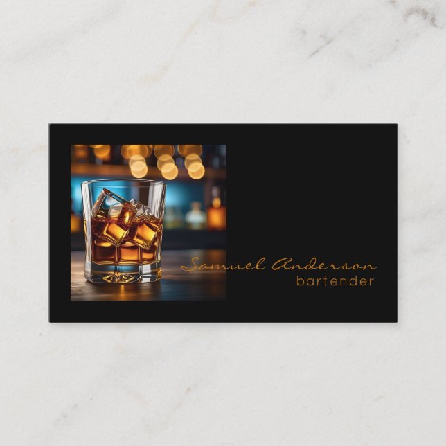 Cartes de visite pour barman (Devant)