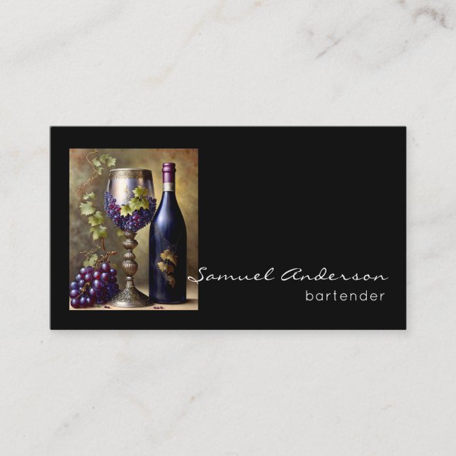 Cartes de visite pour barman (Devant)