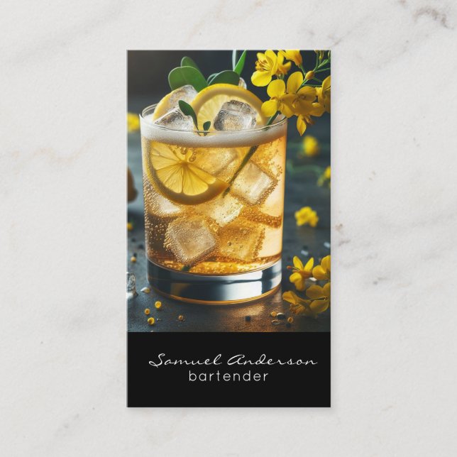 Cartes de visite pour barman (Devant)