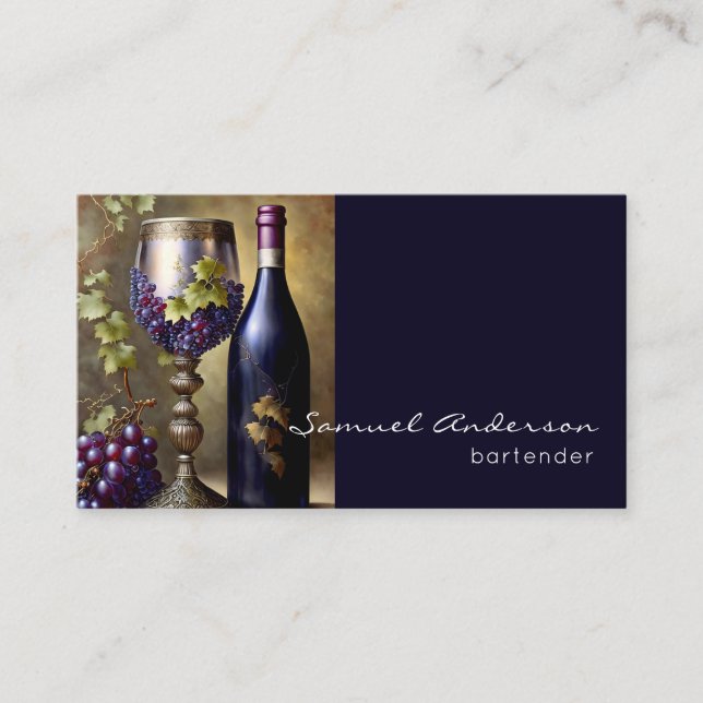 Cartes de visite pour barman (Devant)