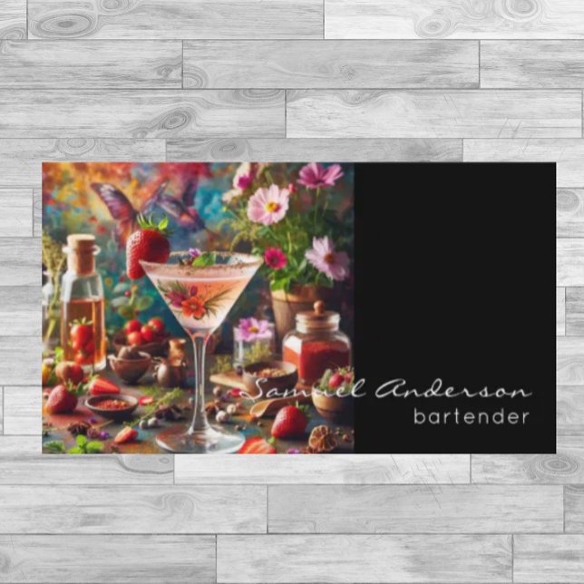 Cartes de visite pour barman (Créateur téléchargé)
