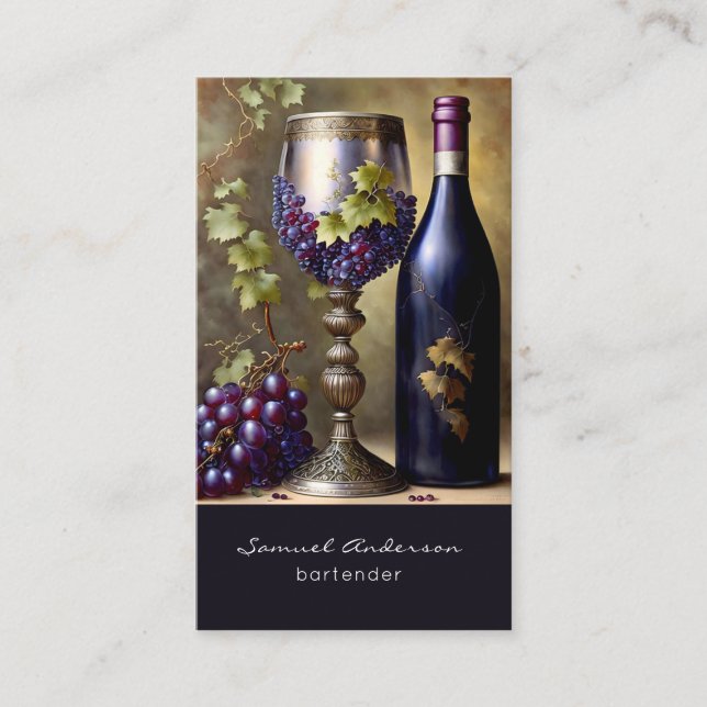 Cartes de visite pour barman (Devant)