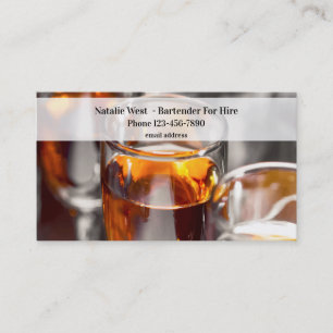 Cartes de visite pour barman à louer Barhop