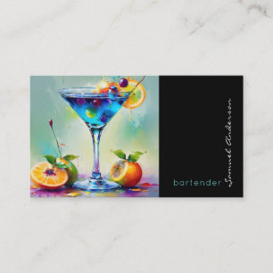 Cartes de visite pour barman mixologue