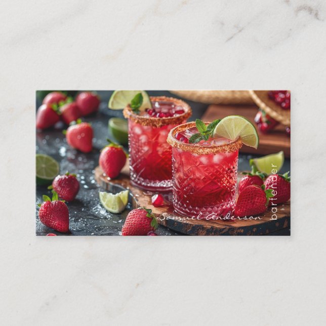 Cartes de visite pour barman mixologue (Devant)