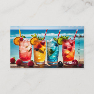 Cartes de visite pour barman mixologue