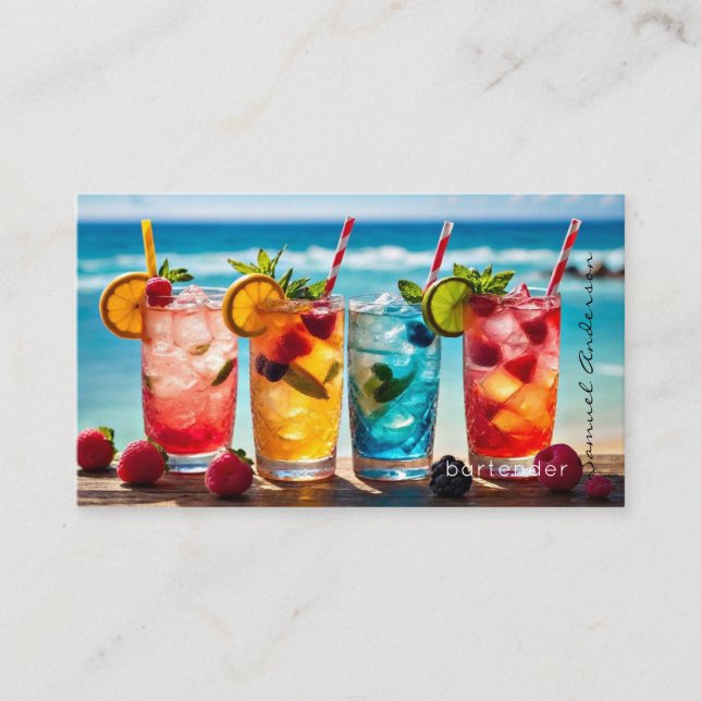 Cartes de visite pour barman mixologue (Devant)