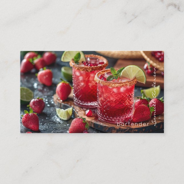 Cartes de visite pour barman mixologue (Devant)
