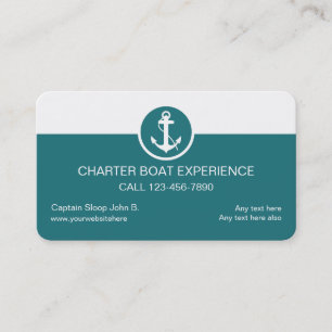 Cartes de visite pour bateau à charte