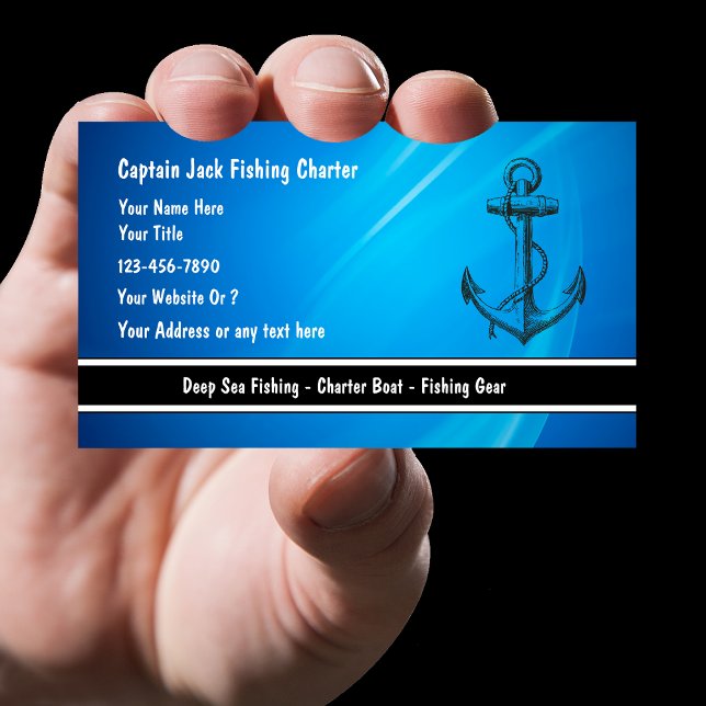Cartes de visite pour bateau de pêche (Créateur téléchargé)