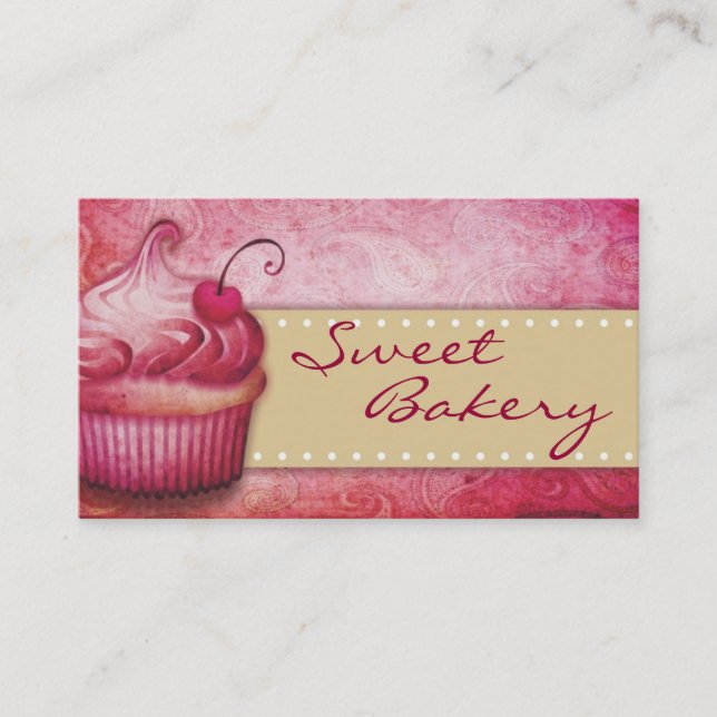 Cartes de visite pour boulangerie sucrée (Devant)