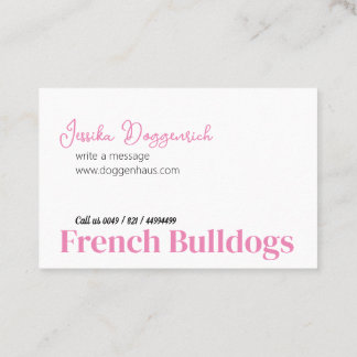 Cartes de visite pour Bouledogue Français